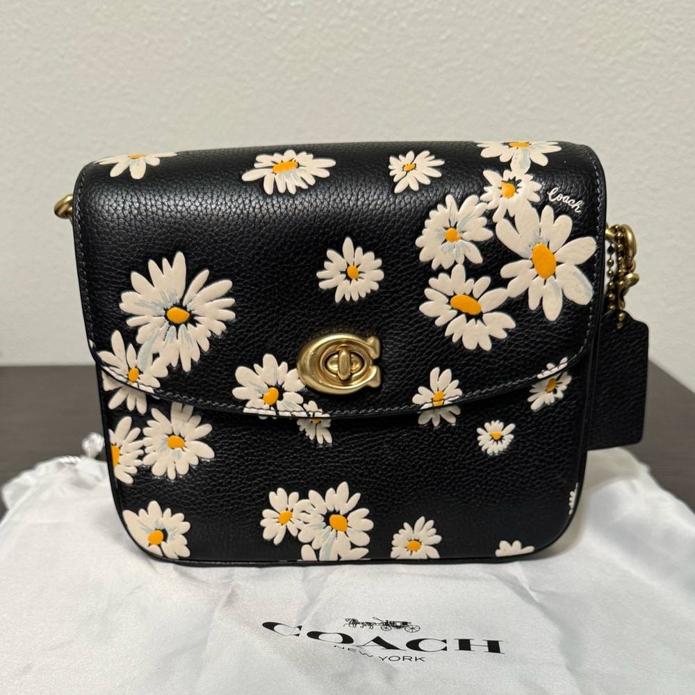 Cassie Floral Print Leather Crossbody 19 NWOT
